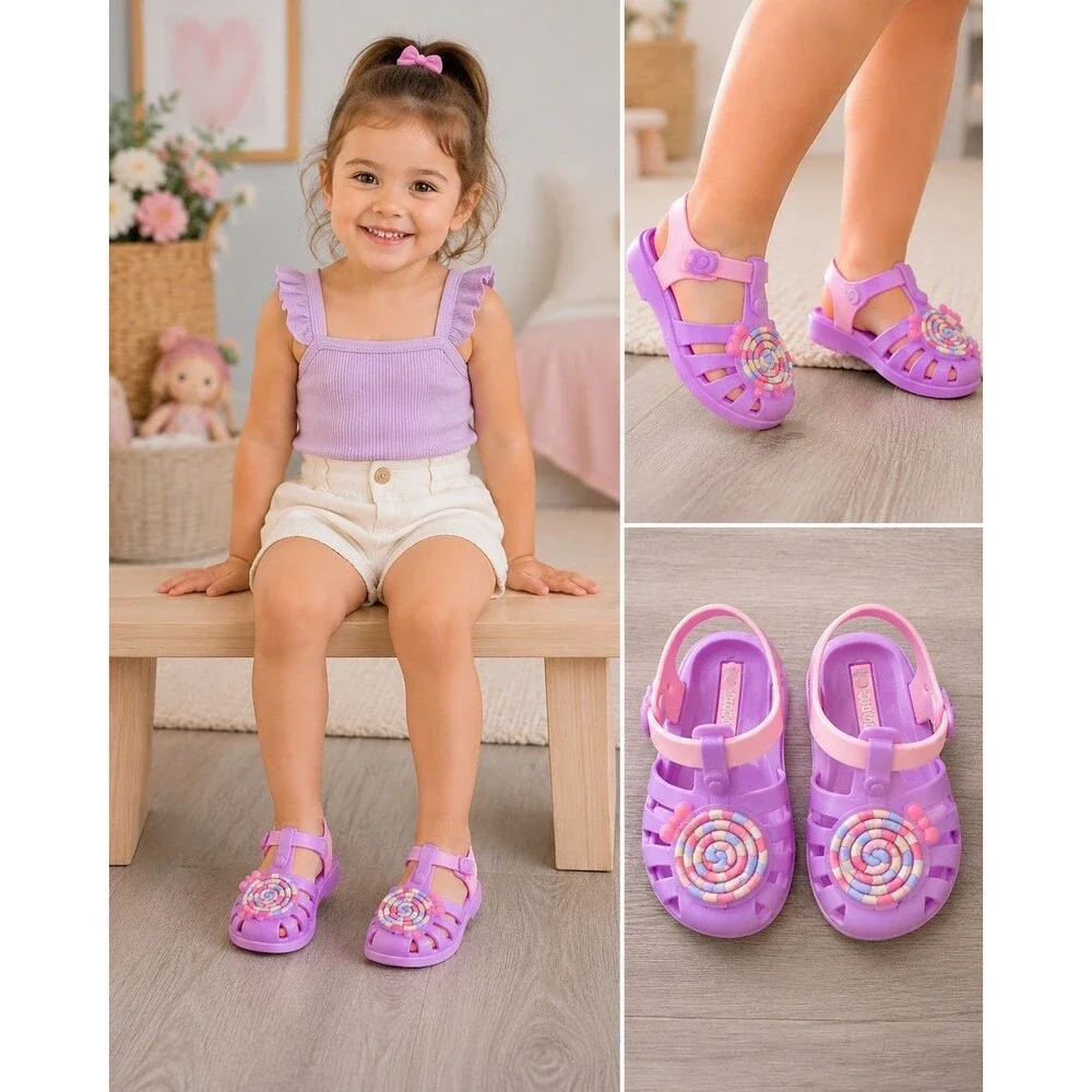 Girls Toddler Kids Baby Jelly Sandals Shoes Waterproof Beach Rubber Summer 5.5